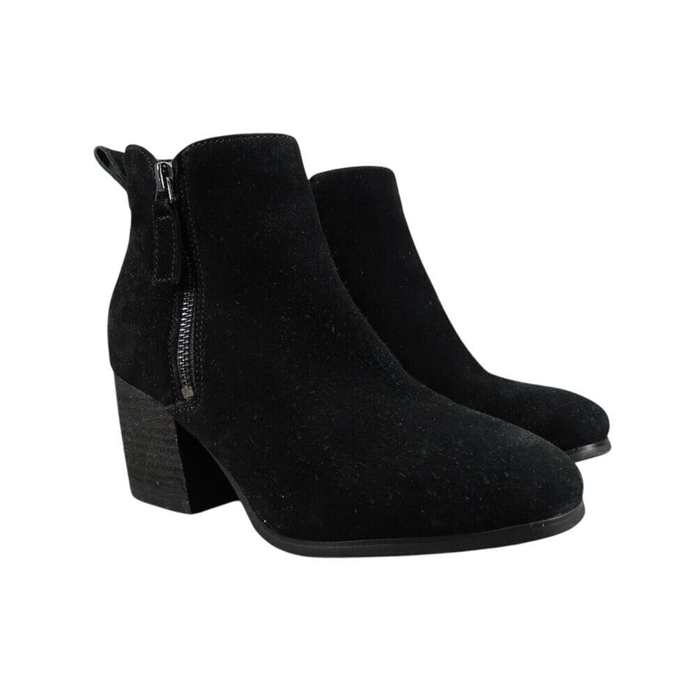 Blondo Shoes Womens 6 Bootie Block Heel Classic Leather Fashion Waterproof Black
